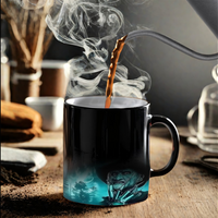 Horror Movie Teal Smoke Villains Magic Mug | Heat Reactive Color Changing MAGIC MUG (11oz) | Free Ship - Thumbnail 1