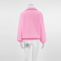 Women's loose lapel pullover fleece sweatshirt - Thumbnail 1