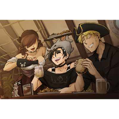 Mini print - pirate restaurant
