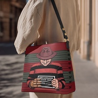 Nightmare on Elm Street Mugshot Leather Bucket Bag - Free Ship. JTPRT - Thumbnail 4