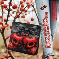 ​Dark Romance Leather Cherry Skull Crossbody Bag - Free Ship JTPRT  - Thumbnail 6