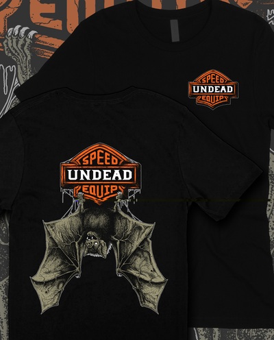 Bat-Cycle : Front logo & Back printed TSHIRT