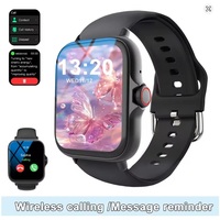 Smartwatch with Full Touch Screen – Call, Message Reminder, Music Control, Fitness Tracker Compatible with iPhone & Android (Silver, Black, Pink) - Thumbnail 7