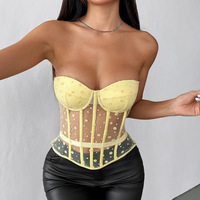 Polka Dot Fishbone Waist Shaping Vest - Thumbnail 3
