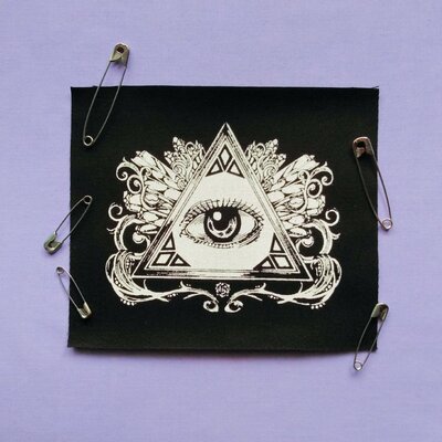 Illuminati eye of providence goth punk patch