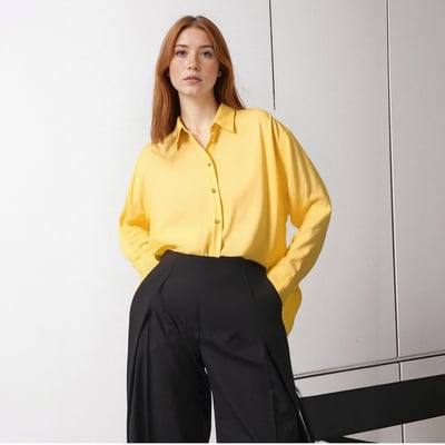 Fashionable loose long-sleeved shirt