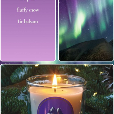 Lyrd aurora snowfall candle