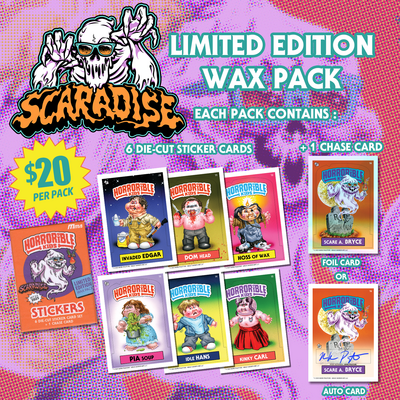 **10 PACK LIMIT** Horrorible Kids SCARADISE Limited Edition Wax Pack