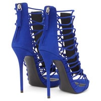 Open heel zipper thin strap high heel women's handmade sandals 2 colors - Thumbnail 7