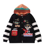 Harajuku Hamburger Embroidered Bomber Jacket - Thumbnail 1