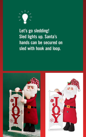 Sledding Christmas Greeter Light-Up - FINAL SALE