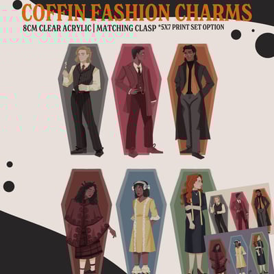 Coffin fashion charms [preorder]