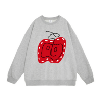 Funny Apple Printed Sweatshirt - Thumbnail 4