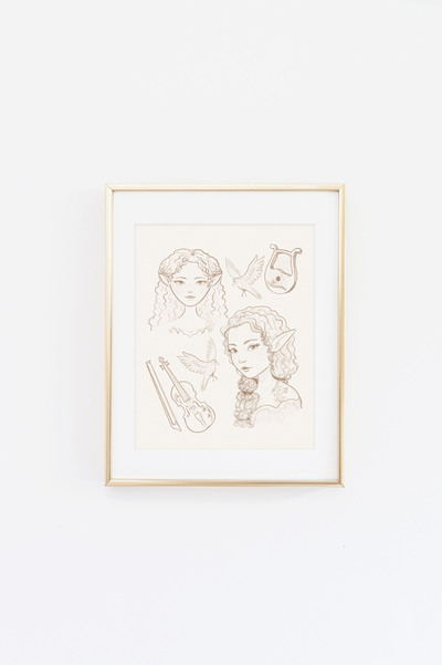 Oona Sketch Print