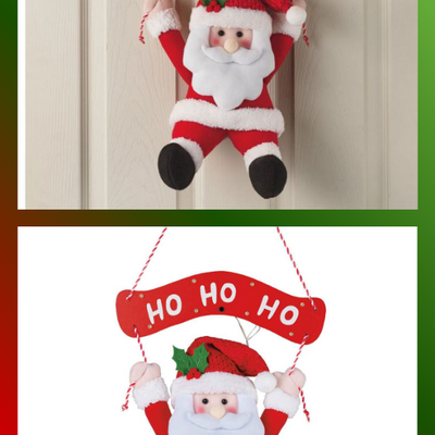 Santa hanging door and wall light up with sound - final sale - Thumbnail 3
