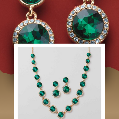 Evergreen jewels necklace/earring set - final sale