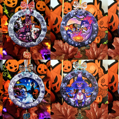 Ghost pokémon holiday ornament full set of 8 + bonus hisuian zorua