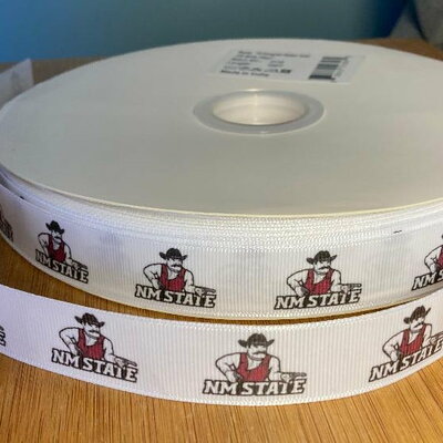 7/8" new mexico state university inspired custom printed grosgrain ribbon