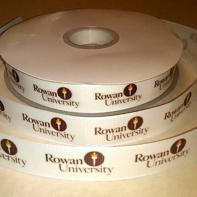 7/8" rowan university inspired custom printed grosgrain ribbon