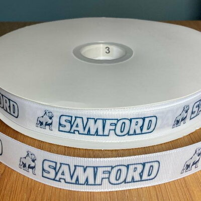 7/8" samford university inspired custom printed grosgrain ribbon