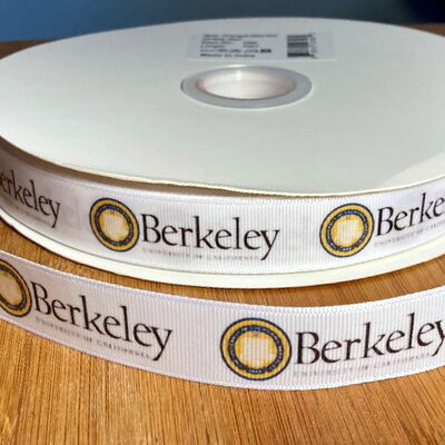7/8" university of california uc berkeley inspired custom printed grosgrain ribbon