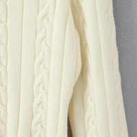 Retro temperament casual one-shoulder twist slim single-breasted short sweater - Thumbnail 2