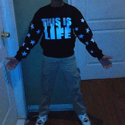 Men's this is life-crewneck limited edition