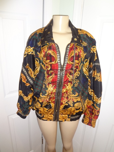 Vintage otello pelle black gold track jacket size 2x-3x
