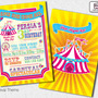 Circus or Carnival Birthday Invitation for Girls-2
