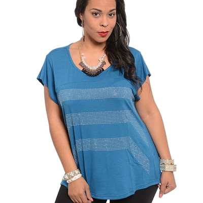Knit stud top
