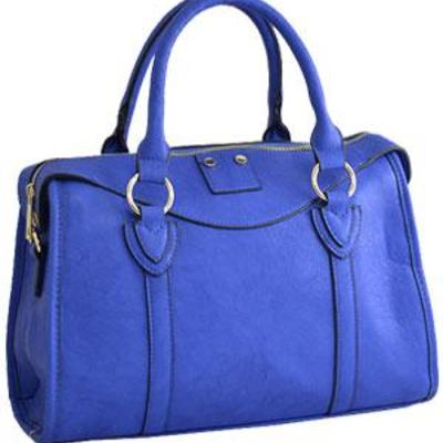 Blue satchel handbag