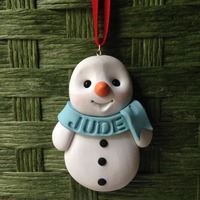 Snowman Ornament handmade and customize - Thumbnail 1