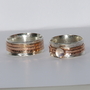 Personalized Unique Wedding Bands - Custom Engraved Words Inside Single Bands-1