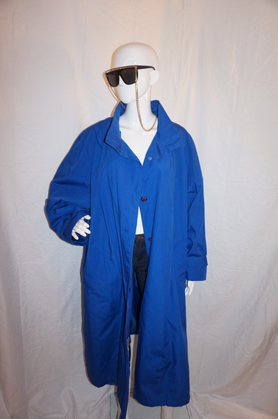Vintage blue trench coat size 3x