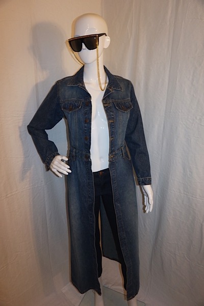 Vintage l.e.i. long jean jacket, size s