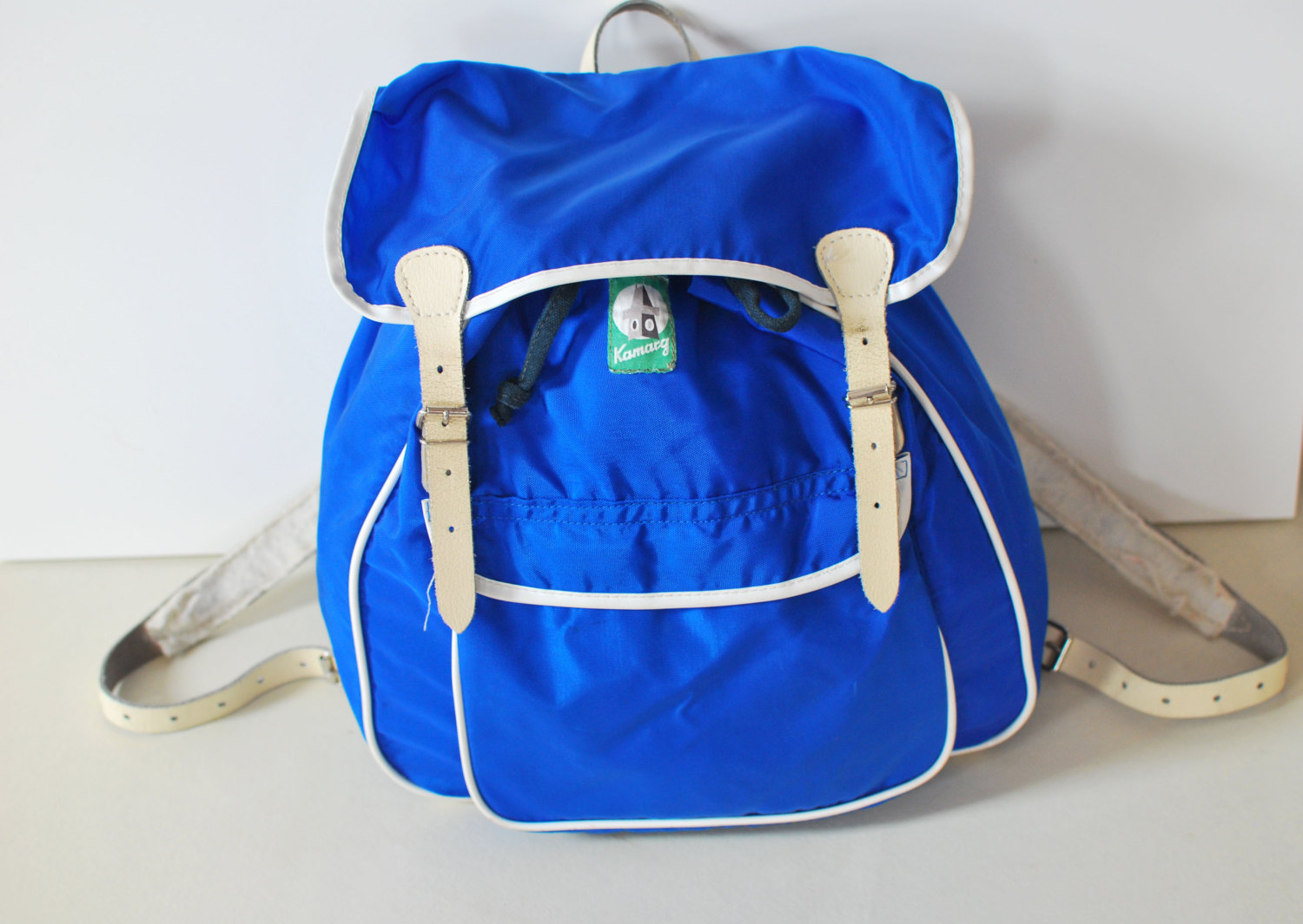 Blue nylon backpack Clearance