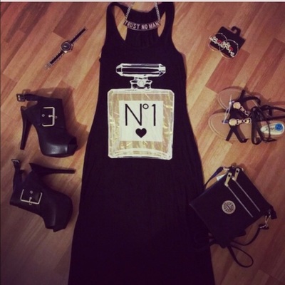 Number 1 black maxi dress 