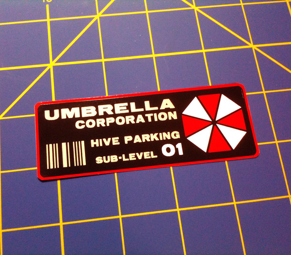 4 Pcs Umbrella Corporation Stickers, Racoon City Pakistan