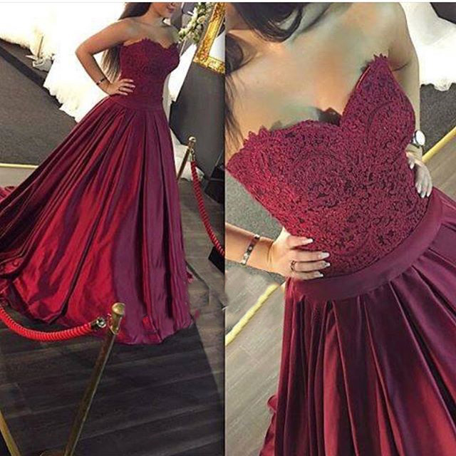 maroon long prom dress