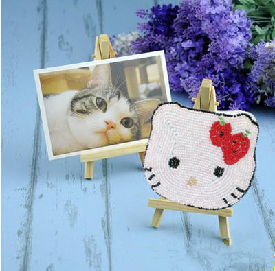 Kitty wallet embroidered with beads -gift wallet