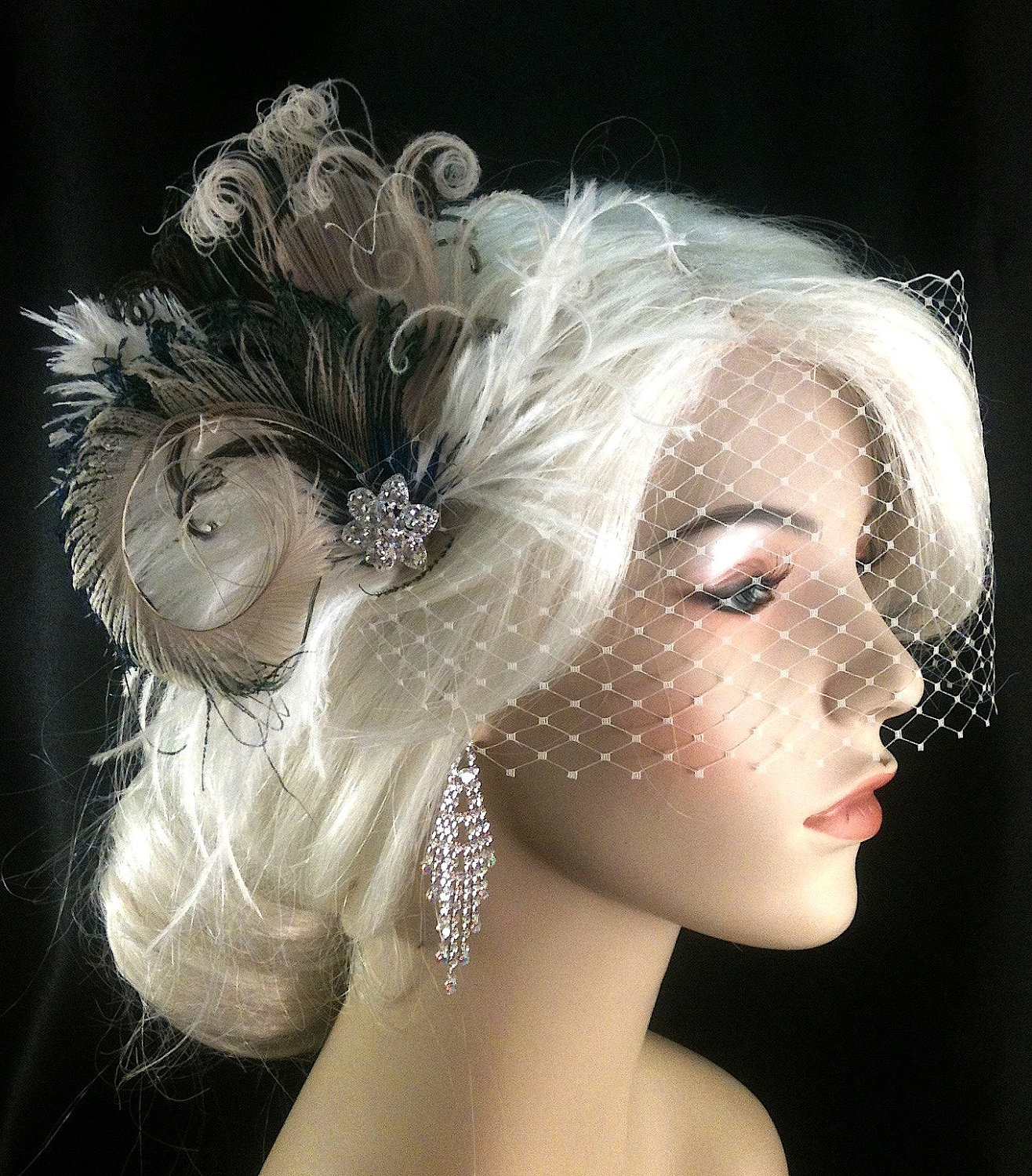2 Jelinda women’s peacock Bridal headband feather fascinator Headpiece hair accessories 2 Jelinda women’s peacock Bridal headband feather fascinator Headpiece hair accessories