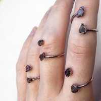 TWISTED DOUBLE STONE RING - Thumbnail 1