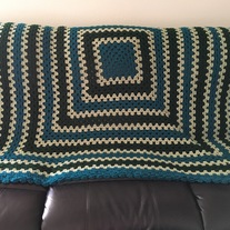 Custom Made Giant Granny Square Blanket