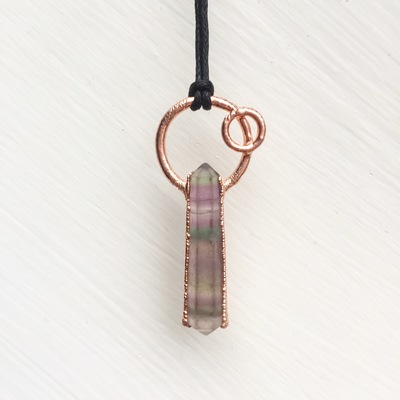 Fluorite orbit pendant