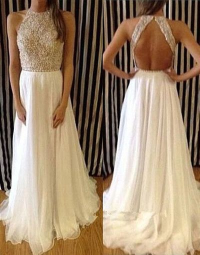 WD12 Backless Beading Charming Wedding Dresses,Long Wedding Dress Custom Made Wedding Gown,