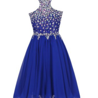 Scoop Pretty Beading Pretty A-Line Homecoming Dress,Short Prom Dresses,Cocktail Dress,Homecoming Dress,Graduation Dress,Party Dress F122 - Thumbnail 4