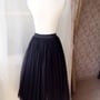 Full Black Maxi Tulle Skirt Floor Length Tulle Skirt Women High Waisted Tulle Skirt Outfit Any Size-3