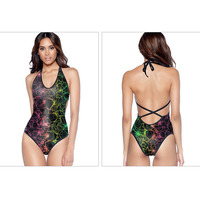 One Piece Sky Swimming Suit - Thumbnail 3