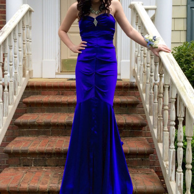 Sweetheart neck mermaid satin prom dresses floor length women dresses - Thumbnail 3
