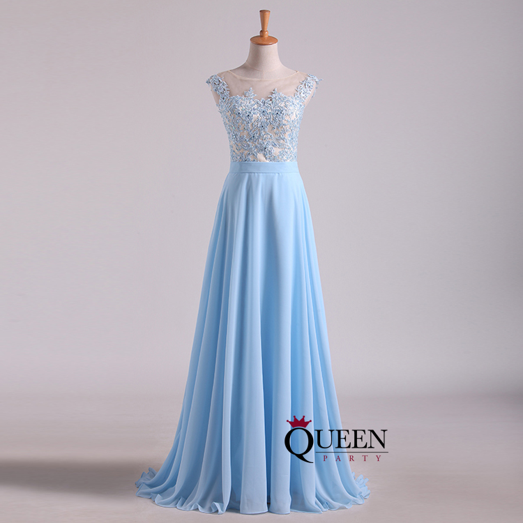 baby blue designer dress